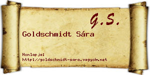 Goldschmidt Sára névjegykártya